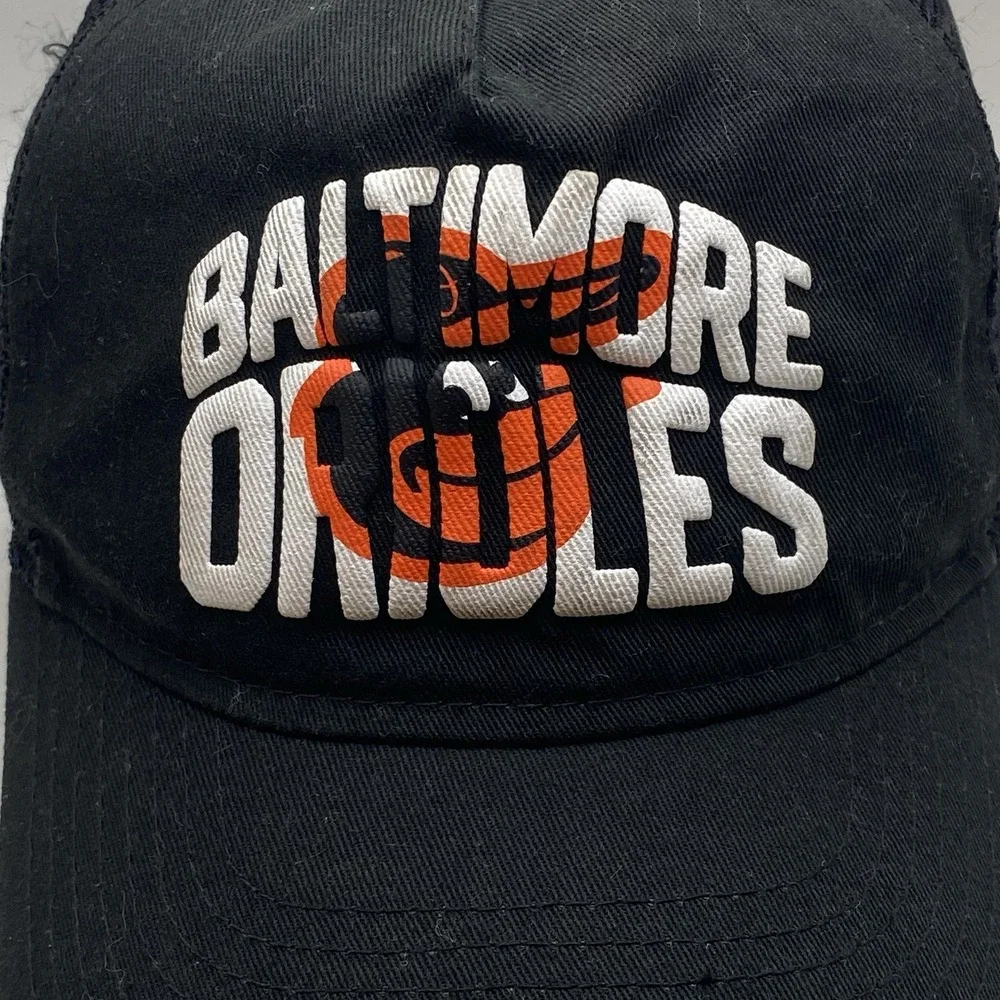 Baltimore Orioles Hat Youth‎ New Era Black Snapback Trucker Cleaned VGC SEE PICS